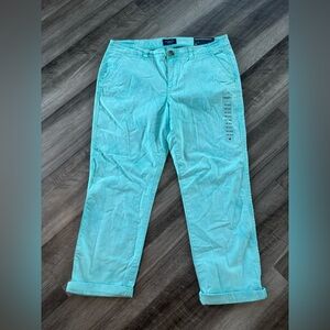 NWT American Eagle Outfitters Skinny Chino Turquoise Pants - Size 14